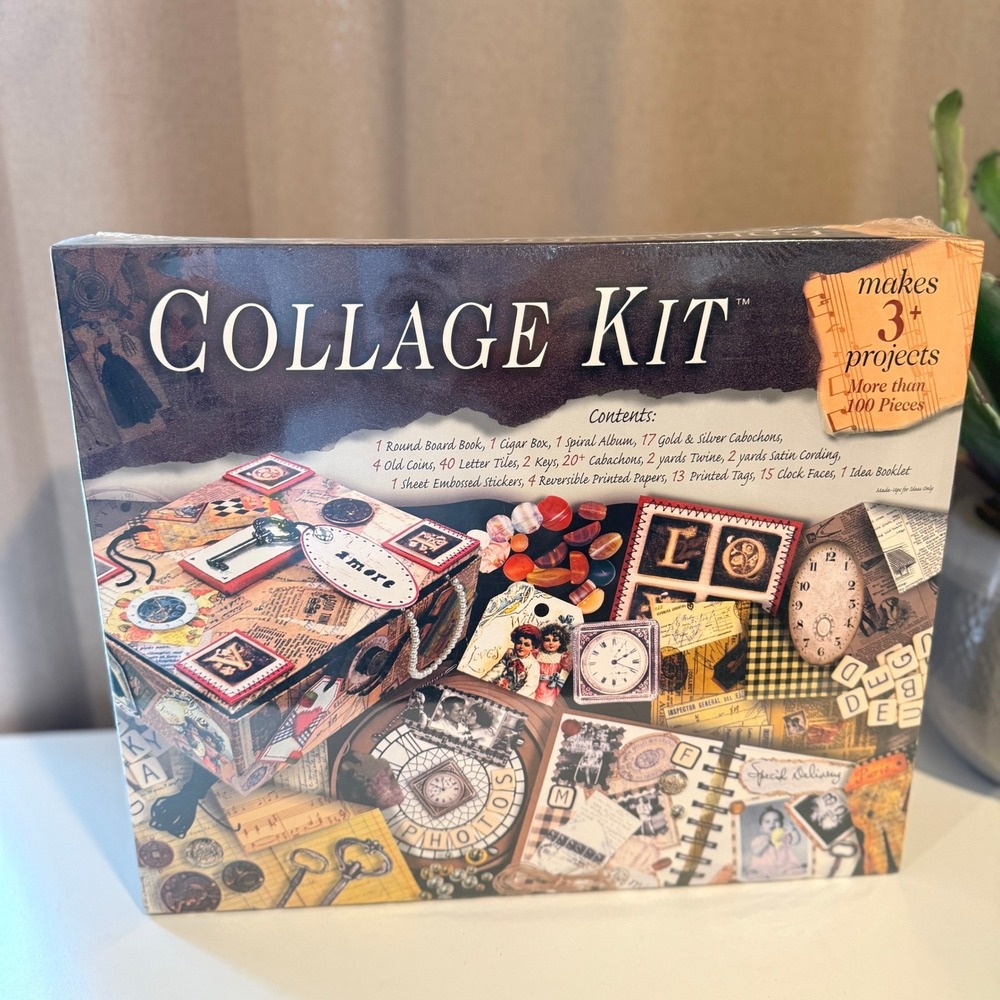 Vintage Collage Kit Mixed Media Art Scrapbooking Ephemera Set 100+ Pieces NEW
